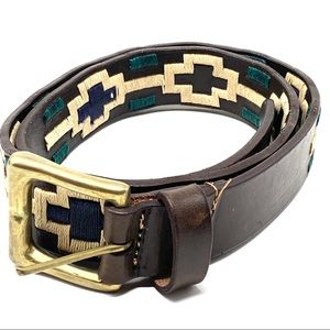 Tackeria Embroidered Leather Belt